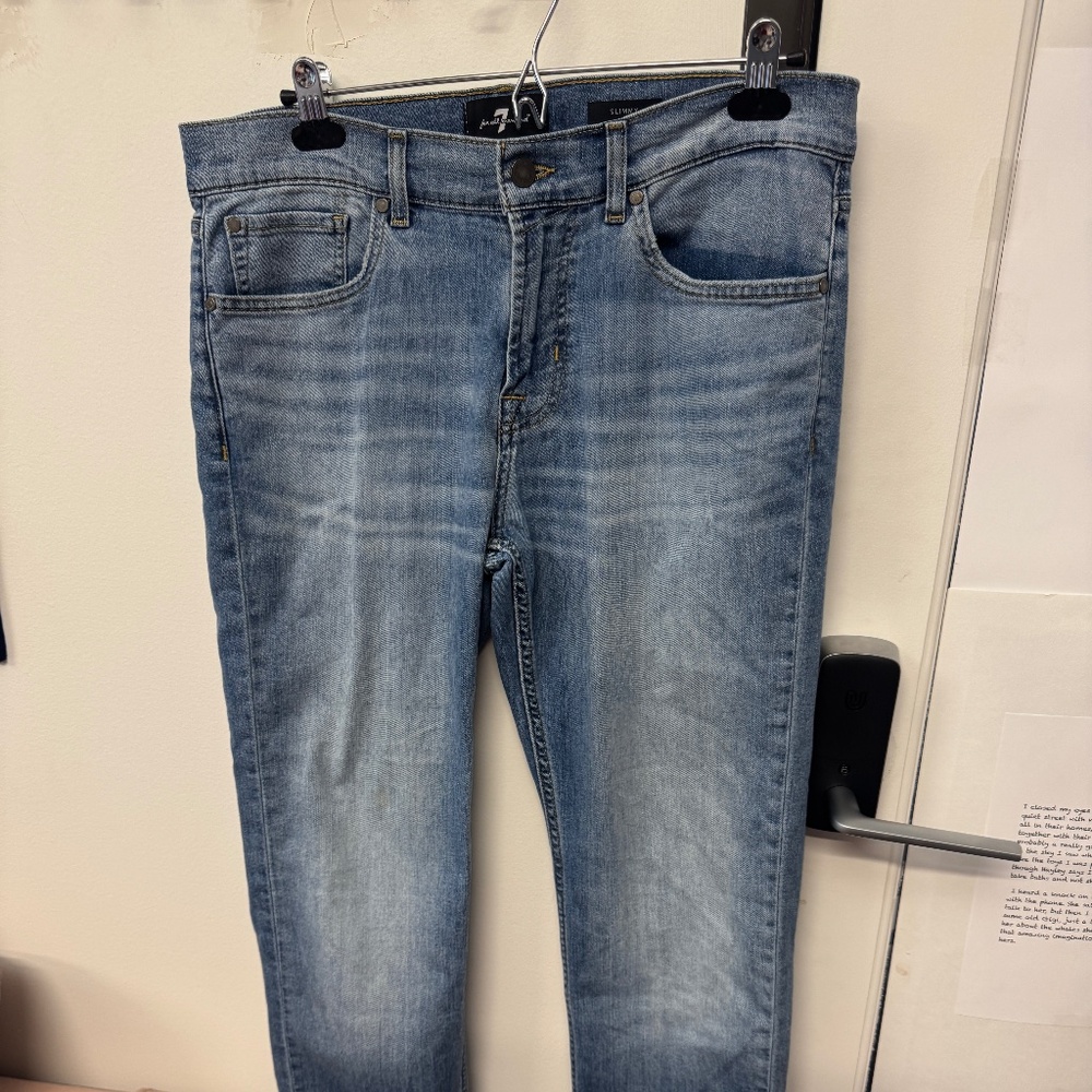 Men's 7 for All Mankind Men's Straight "Slimmy" Jeans Size 33